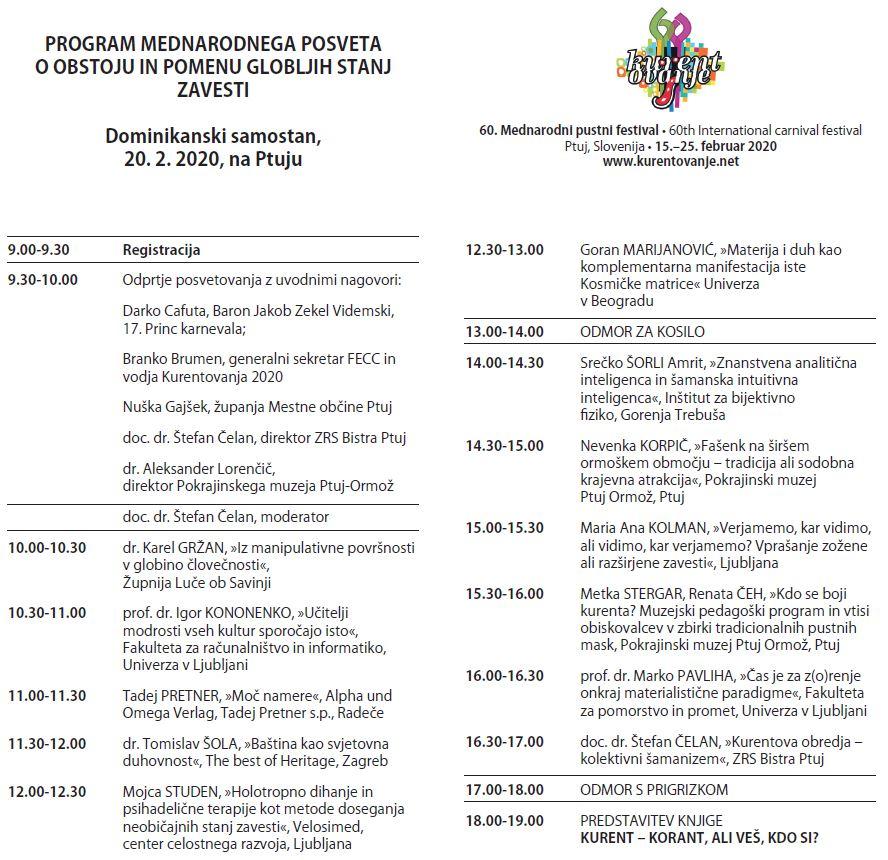Program mednarodnega posveta 20.2.2020