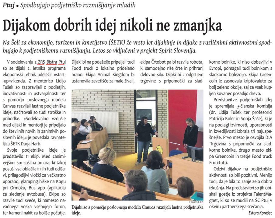 Dijakom dobrih idej nikoli ne zmanjka Stajerski Tednik 29.11.2022