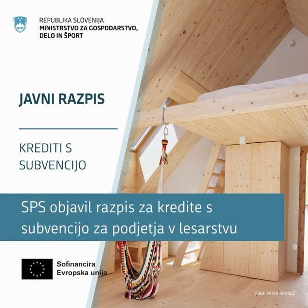 Slovenski podjetniški sklad objavil razpis za kredite s subvencijo za podjetja v lesarstvu